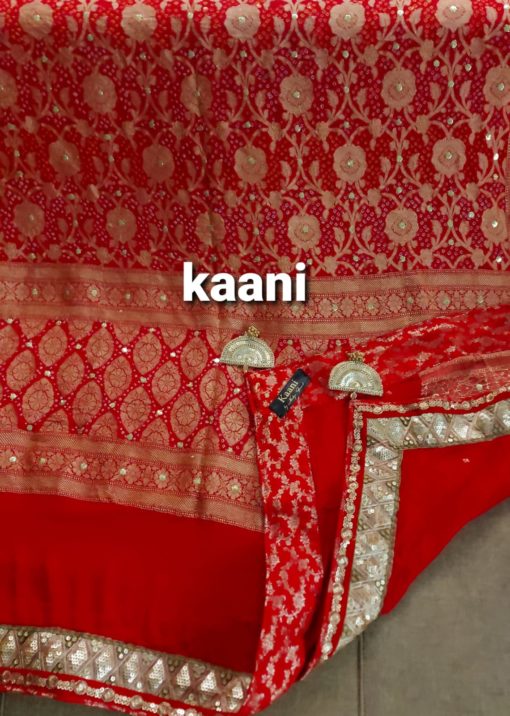 (A111 ZARI) Mukesh work on pure zari silk - Image 3