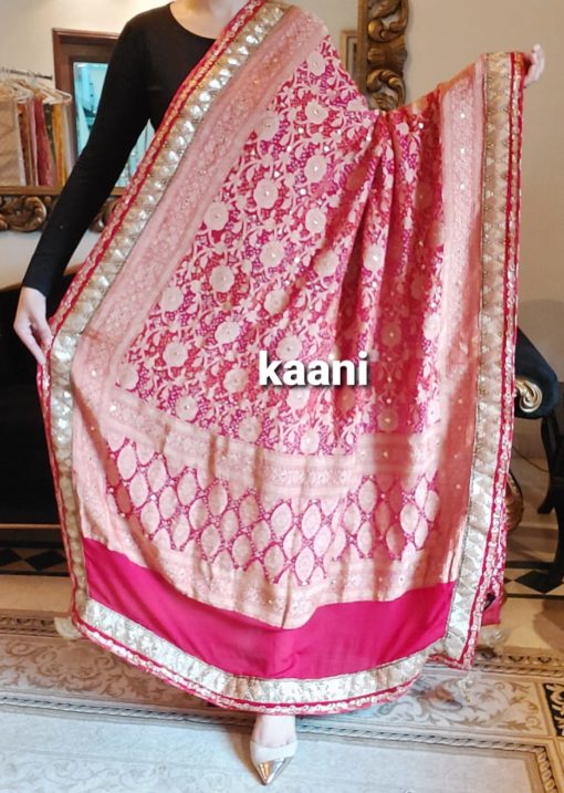 (A111 ZARI) Mukesh work on pure zari silk - Image 2