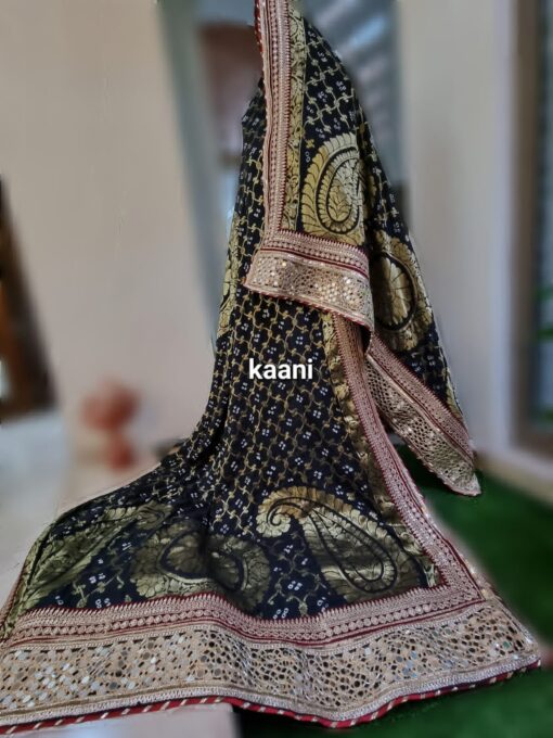 Chunri Jamawar Black And Maroon (Royal BM 231)
