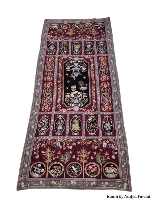 The Majestic Handmade KalamKar on RawSilk (Plum) - Image 4