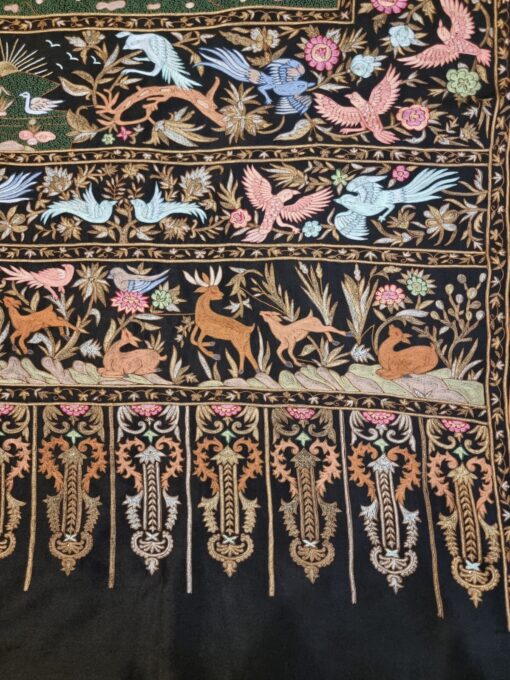 The Majestic Handmade KalamKar on RawSilk (Black) - Image 2