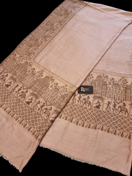 Kaani Handcrafted Shawl with Delicate Zari on Pure Pashmina - Image 3