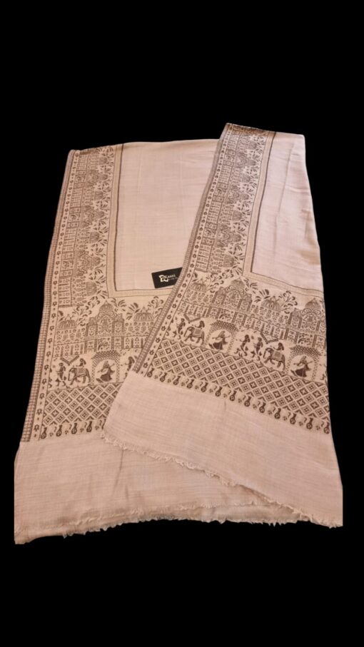 Kaani Handcrafted Shawl with Delicate Zari on Pure Pashmina