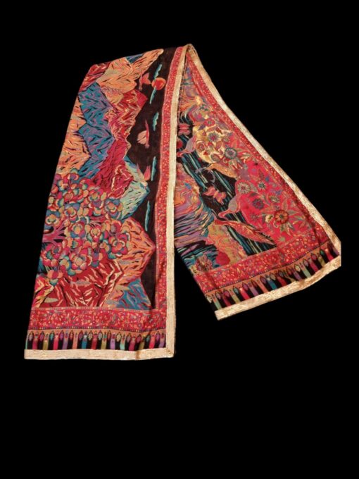 Kaani Handcrafted ShikarGah Shawl in Vibrant Colours - Image 2