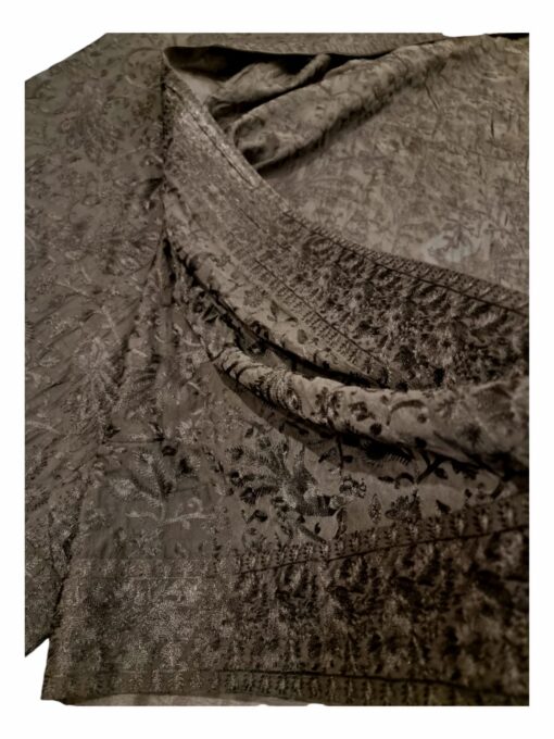 Black on Black MorGah Silk Shawl - Image 5