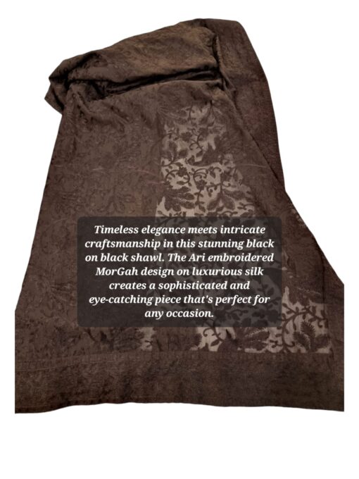 Black on Black MorGah Silk Shawl