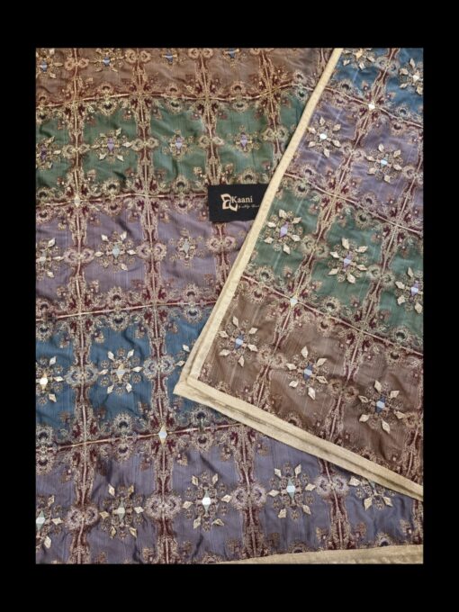 Exquisite Banarsi Jamawar Silk Shawl - Image 3