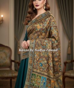 Kaani Silk Shawl (Green Firoze Gold)