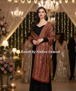 Kaani Silk Shawl (Maroon and Gold)