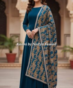 Firoze Silk Shawl with heavy embellishment